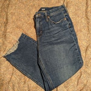 J. Crew raw hem cropped jean size 31P
